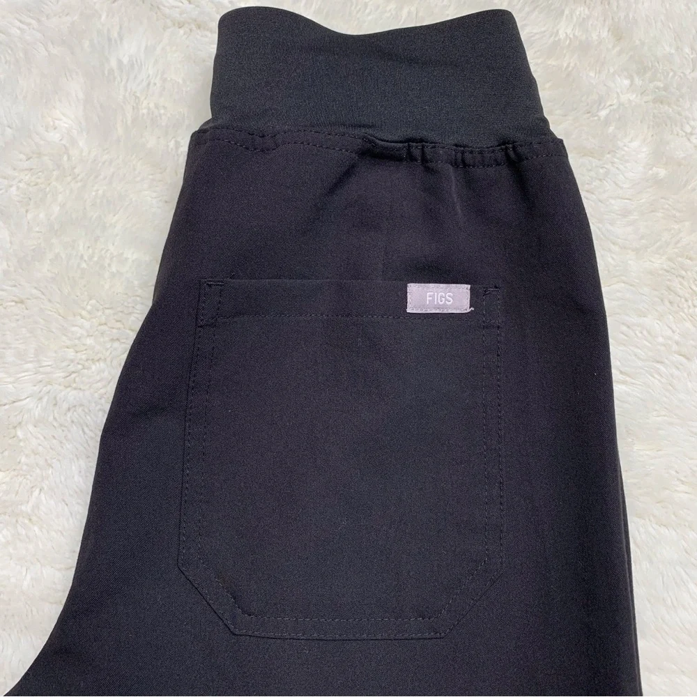 Figs Men's Figs Technical Livingston High Waist Black Scrub Pants Size XXS